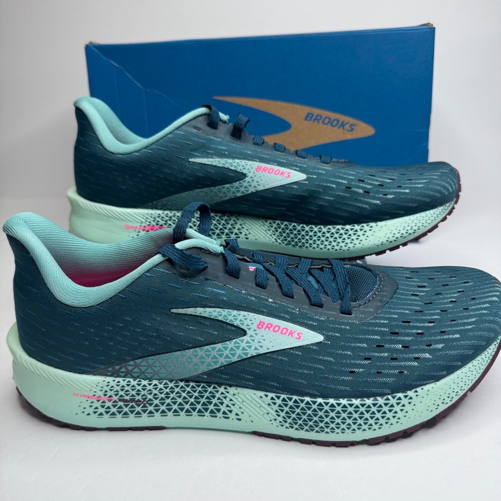 Brooks Hyperion Tempo Womens 9.5 Deep Teal Mint Running Shoes 120328 1B 491